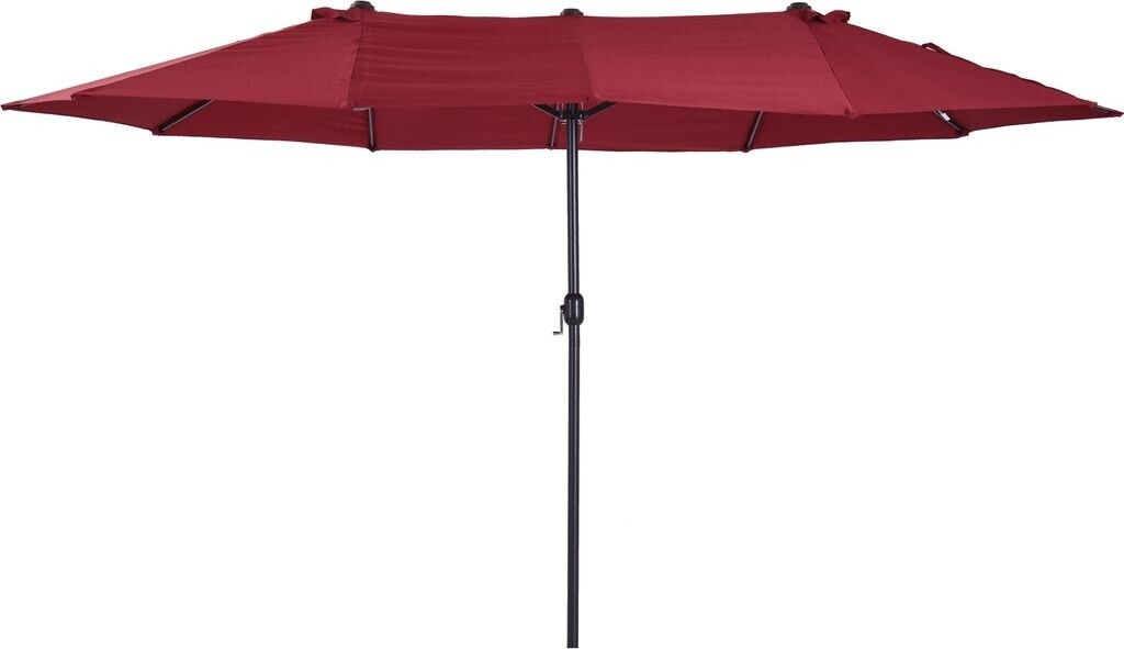 Outsunny Parasol 4,6 x 2,7 m rouge