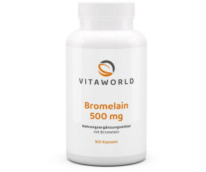 Pack De 3 Flacons Bromélaïne 500 Mg - 3 X 100 Gélules Végétaliennes Vita World - Neuf