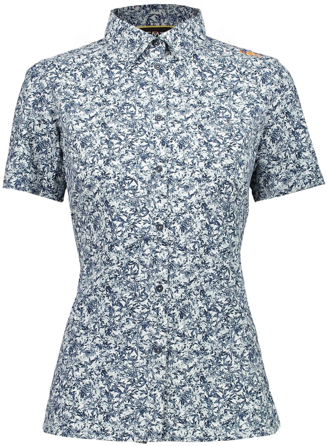 CMP Women Shorts Sleewe Allover Print Stretch Shirt (31T7176) bianco-stone-blue