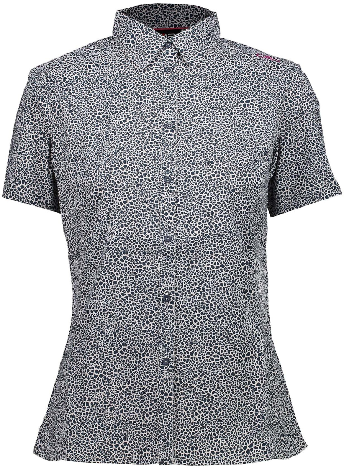 CMP Women Shorts Sleewe Allover Print Stretch Shirt (31T7176) blue stone
