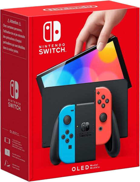 Nintendo Switch (OLED-Modell) neon-blau/neon-rot, Bild 2