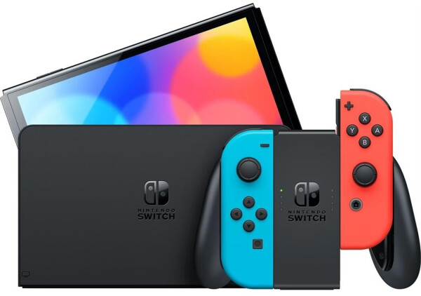 Nintendo Switch (OLED-Modell) neon-blau/neon-rot, Bild 8