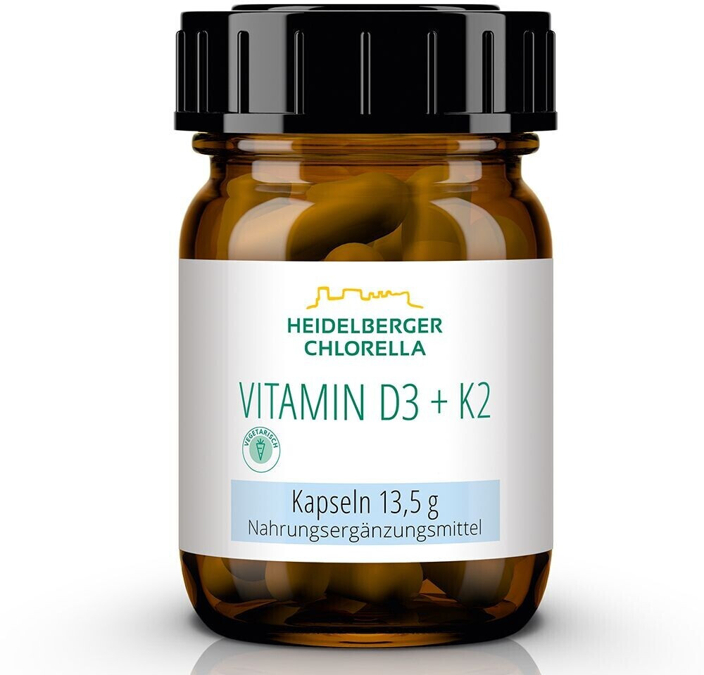 Heidelberger Chlorella Vitamin D3 + K2 Kapseln (90 Stk.) ab € 14,45