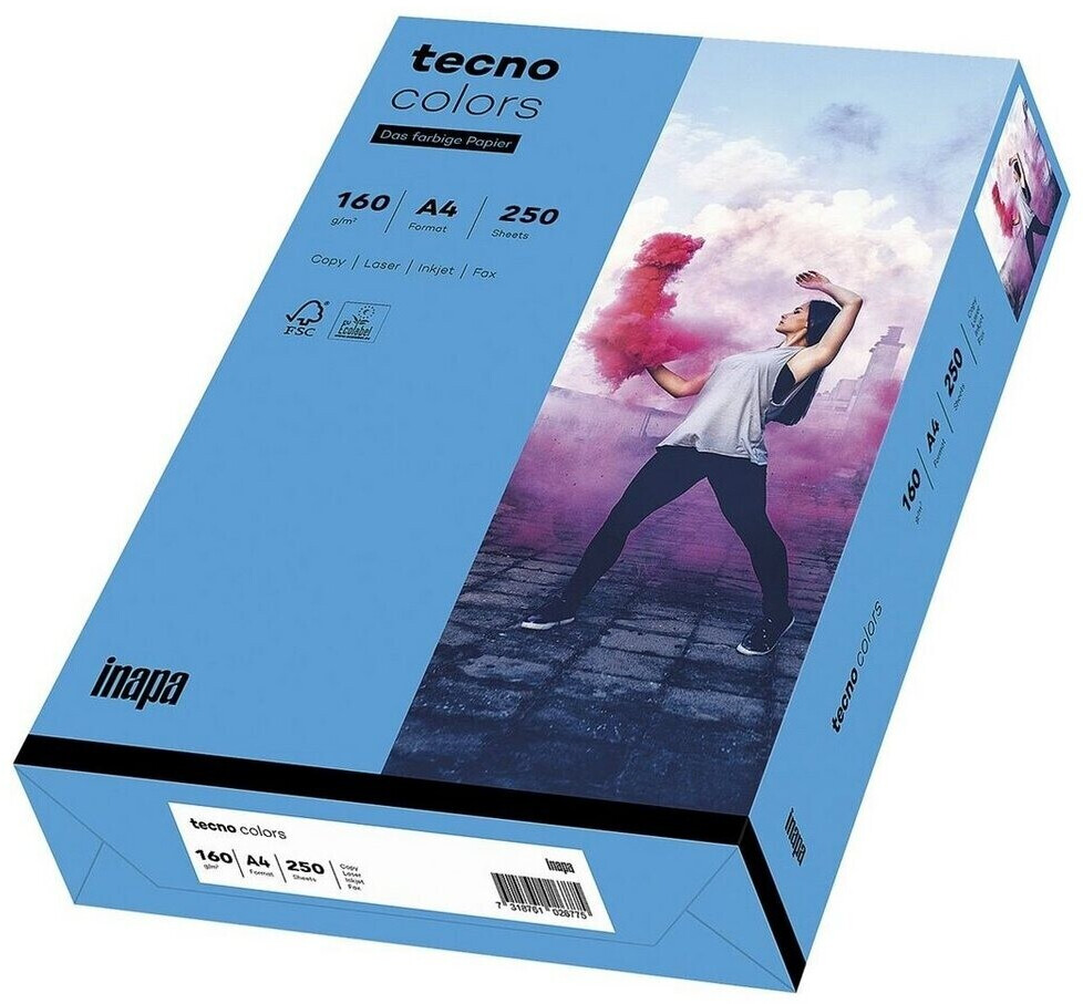 inapa tecno colors A4 160g intense blue
