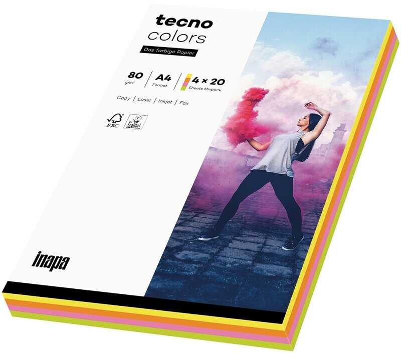 inapa tecno colors A4 80g neon sort