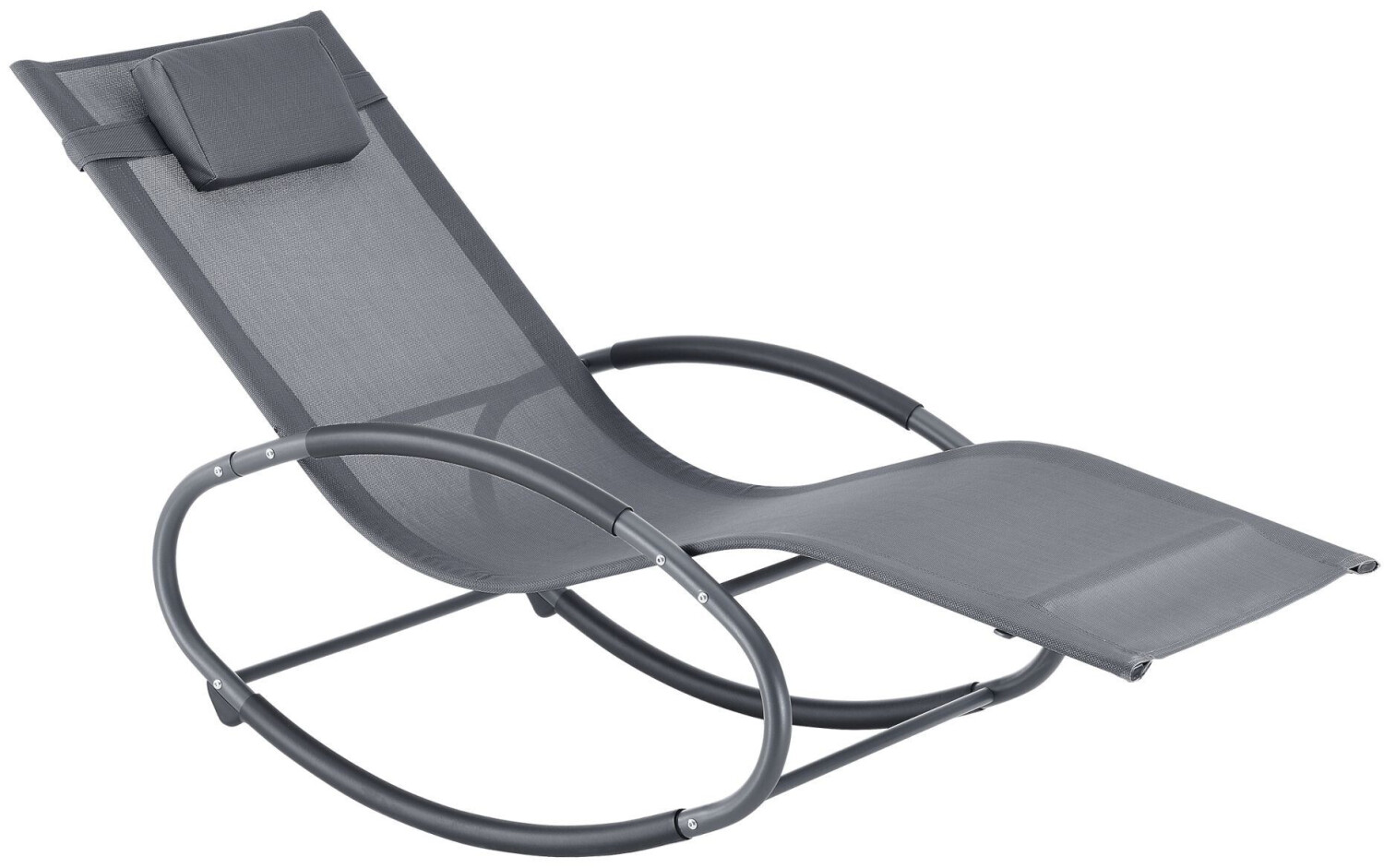 en.casa Almaluez rocking lounger dark gray