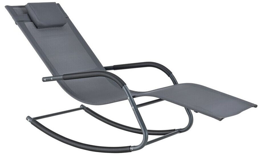en.casa Caracena rocking lounger dark gray