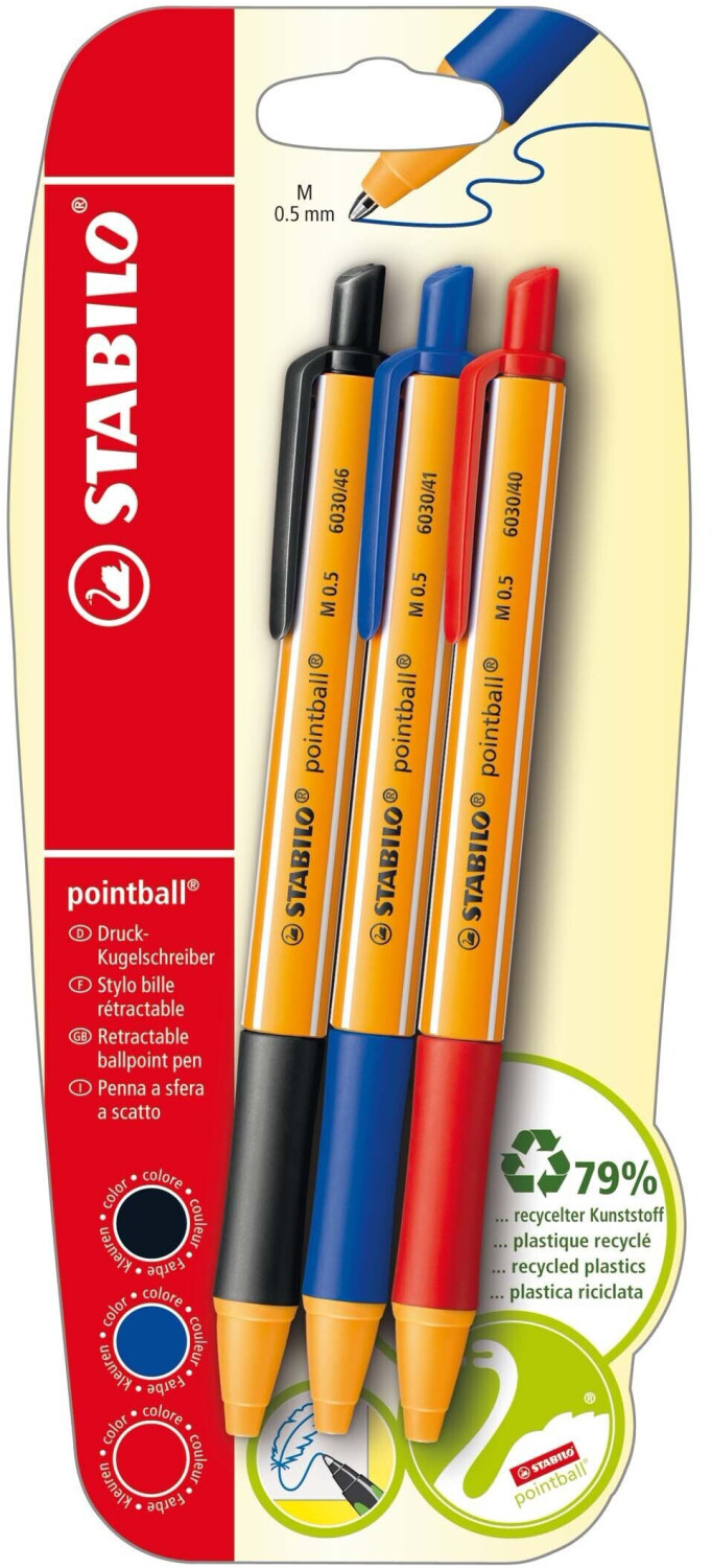 STABILO Pointball Black Blue/Black/Red (B-43720-10)