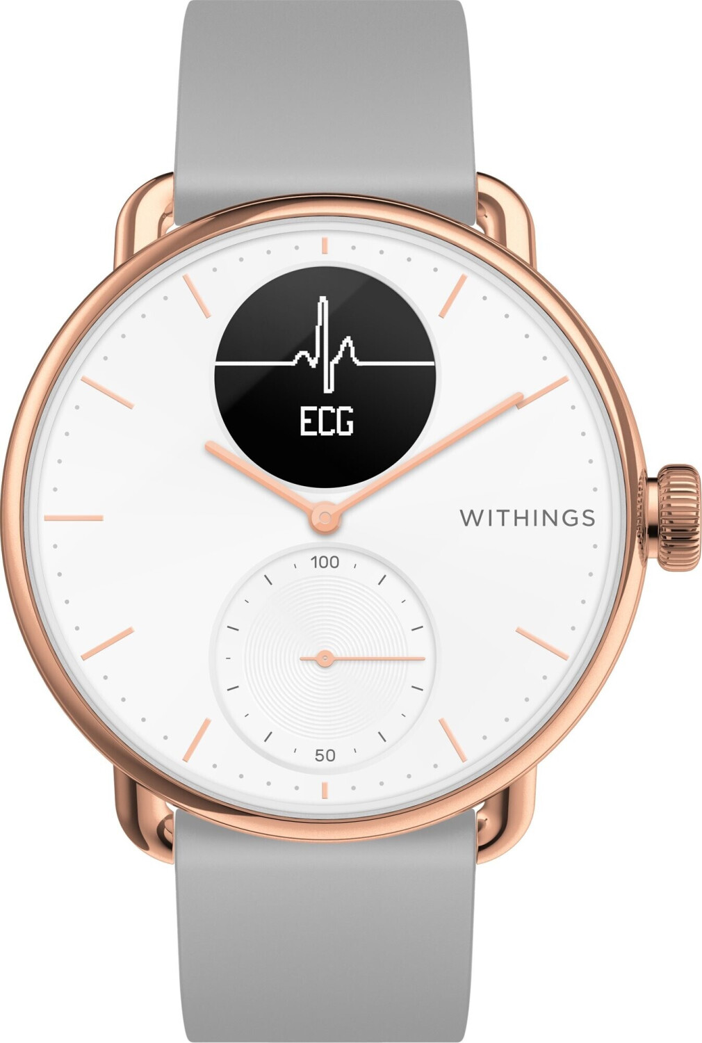 Withings Scanwatch - Montre Connectée Hybride avec ECG, Fréquence  Cardiaque, SPO2 et Suivi du Sommeil, Smartwatch Sport, Podometre, avec  Chargeur