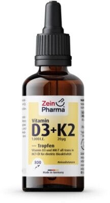 ZeinPharma Vitamin D3 1000 I.E. + K2 20µg Tropfen (25ml) ab € 18,03