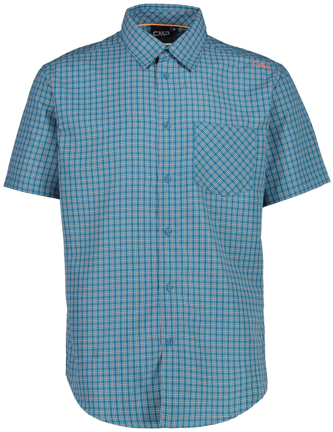 CMP Men's Short Sleeve Checked Shirt (30T9937) ottanio-cemento