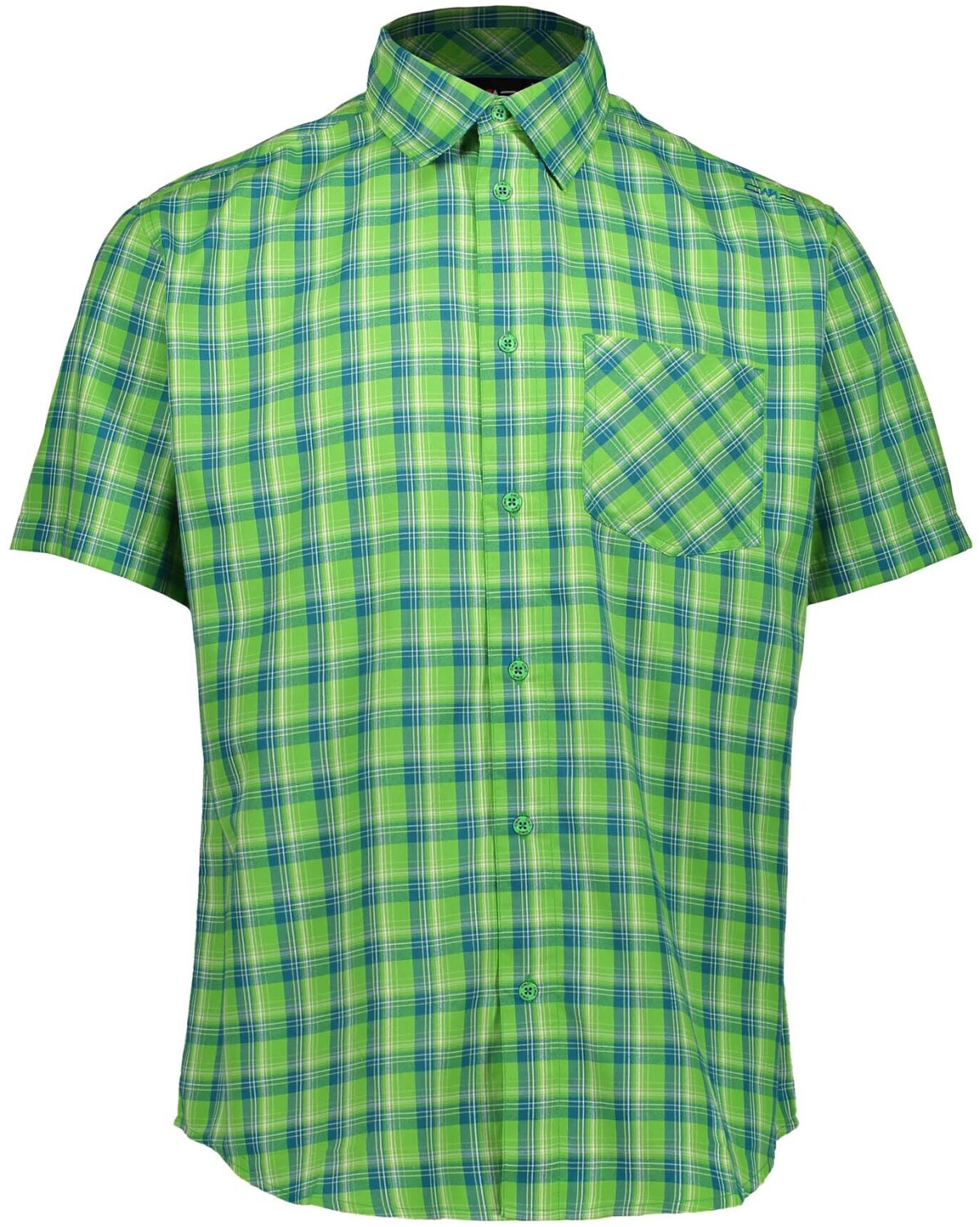CMP Men's Short Sleeve Checked Shirt (30T9937) stone aloe bianco