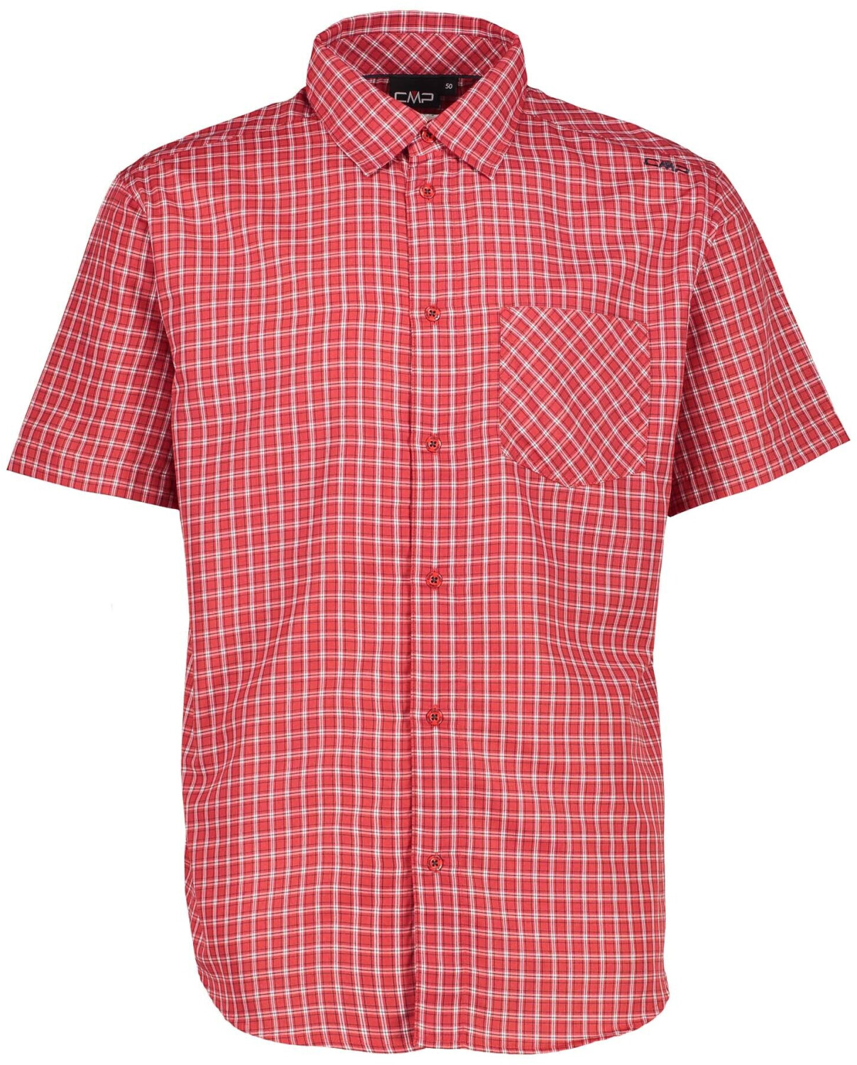 CMP Men's Short Sleeve Checked Shirt (30T9937) fire-antracite