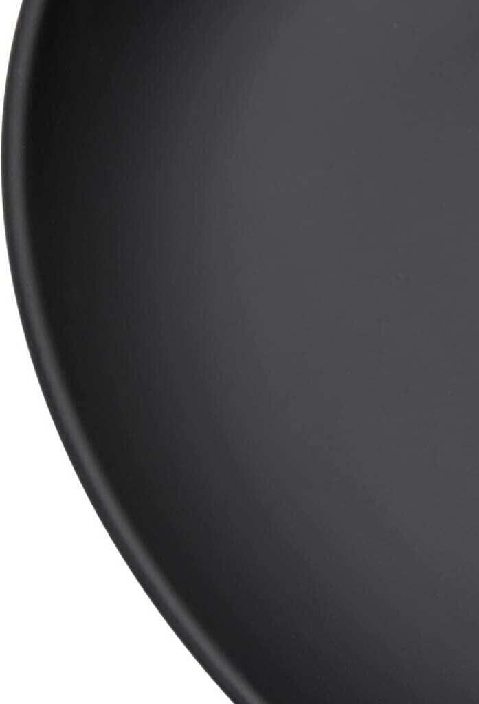 vidaXL Foyer en acier 59 cm noir