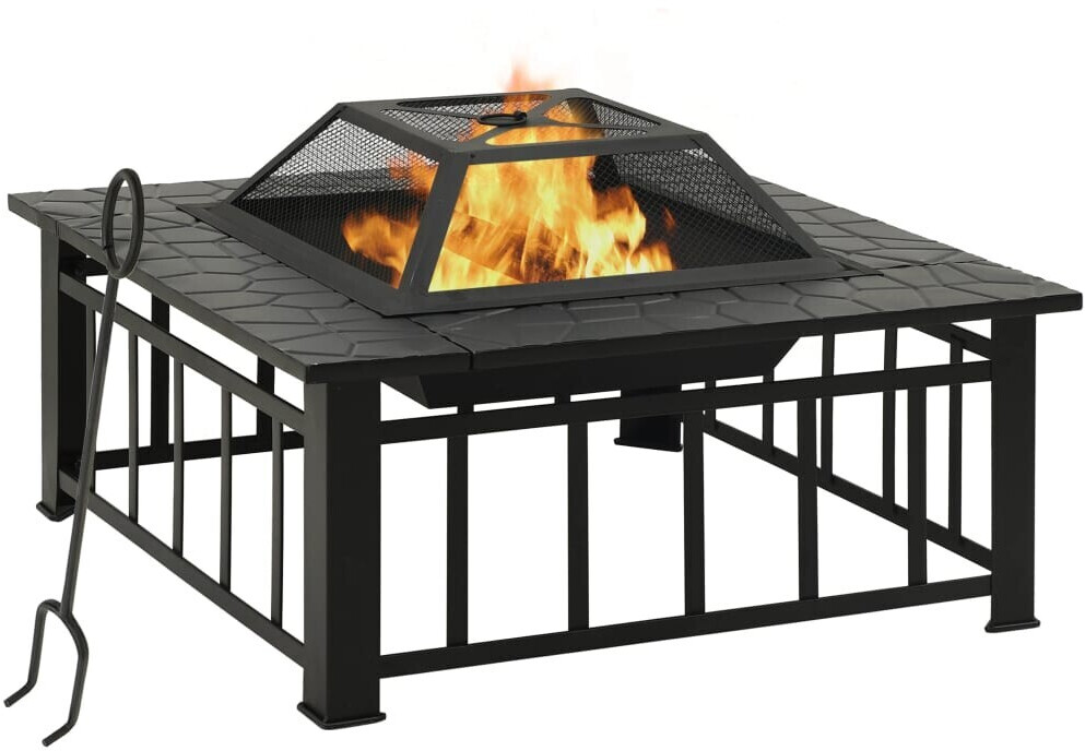 vidaXL Foyer XXL en acier 81 x 81 x 47 cm