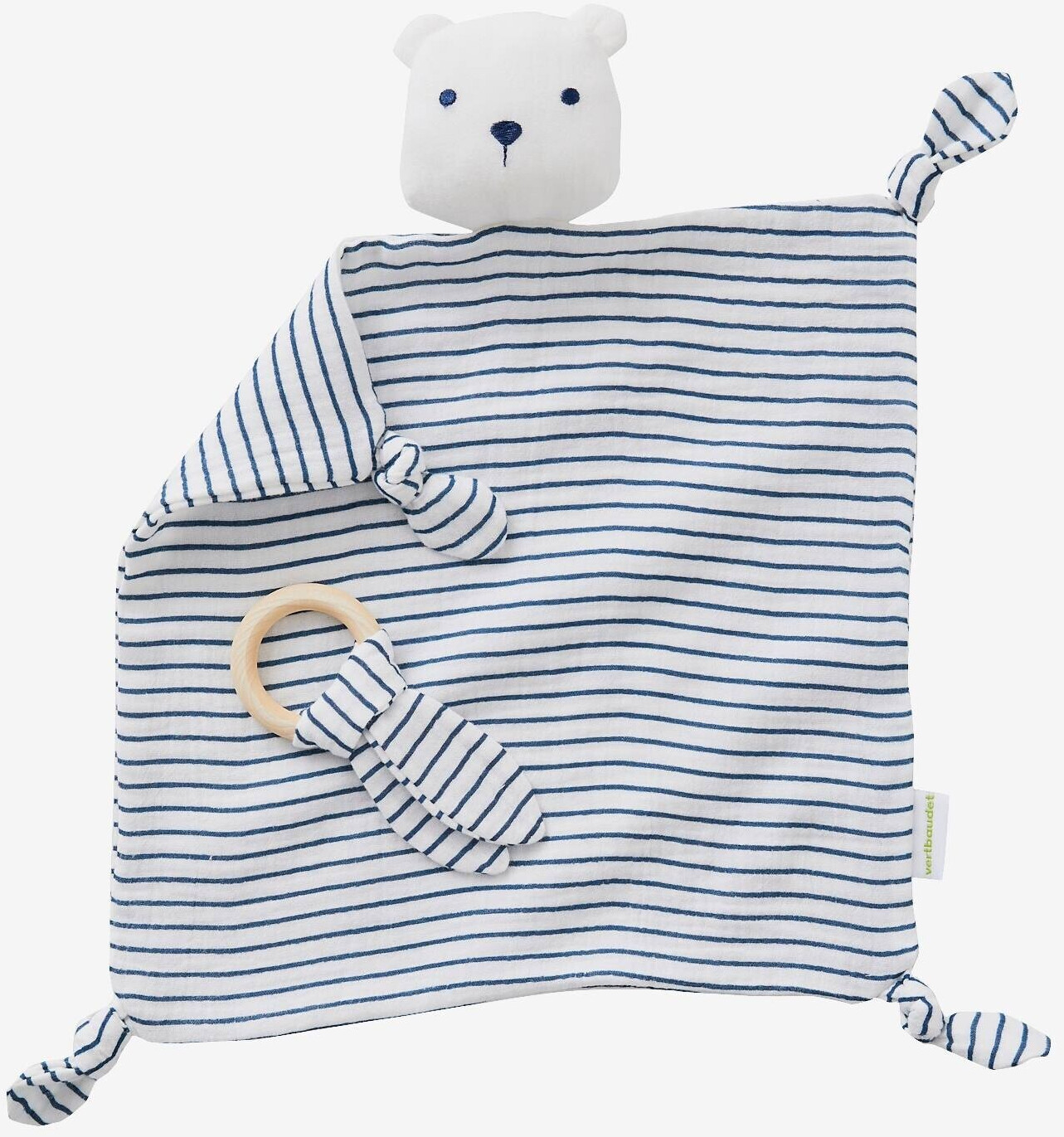 Vertbaudet Doudou bleu/blanc