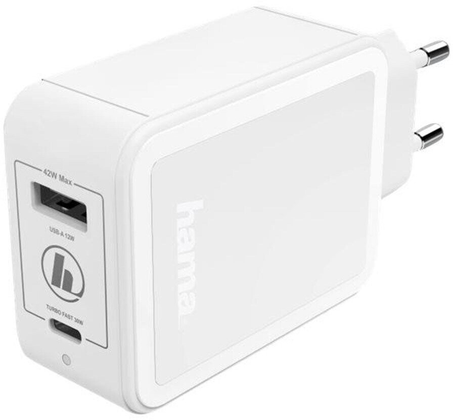 Hama USB-C/USB-A Charger PD 42W White