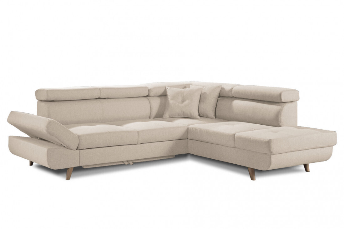 Best mobilier Canapé d'angle droit Linea beige
