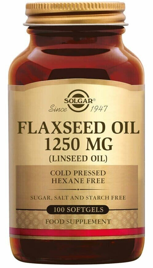 Solgar Flaxseed Oil 1250mg Softgels (100 pcs.)