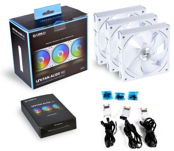 Lian Li UNI FAN AL120 RGB 3 Pack White