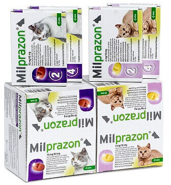 KRKA Milprazon Cat 0,5-2kg 4mg 4 Tablets