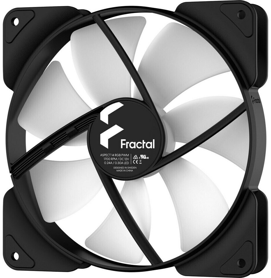 Fractal Design Aspect 12 PWM Boitier PC Ventilateur 12 cm Noir 1 pièce(s)
