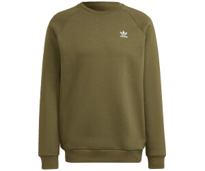 Adidas originals essentials sweatshirt with embroidered small logo in khaki clearance