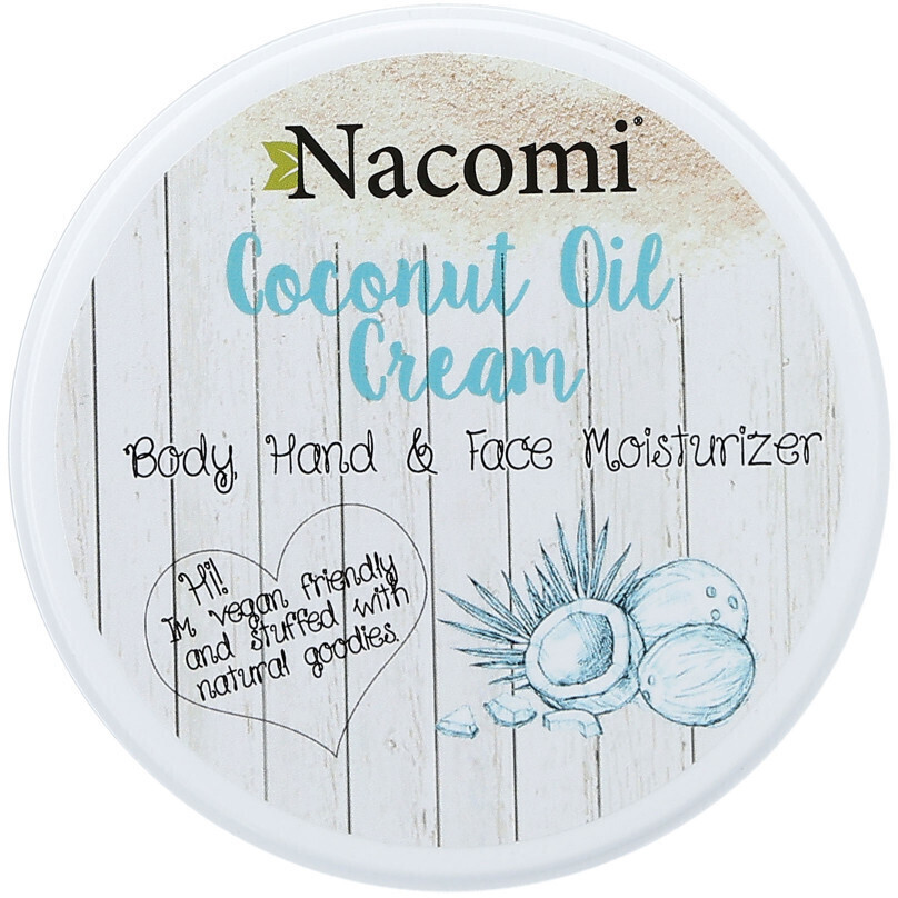 Nacomi Coconut Oil Cream Body, Hand & Face Moisturizer (100ml)