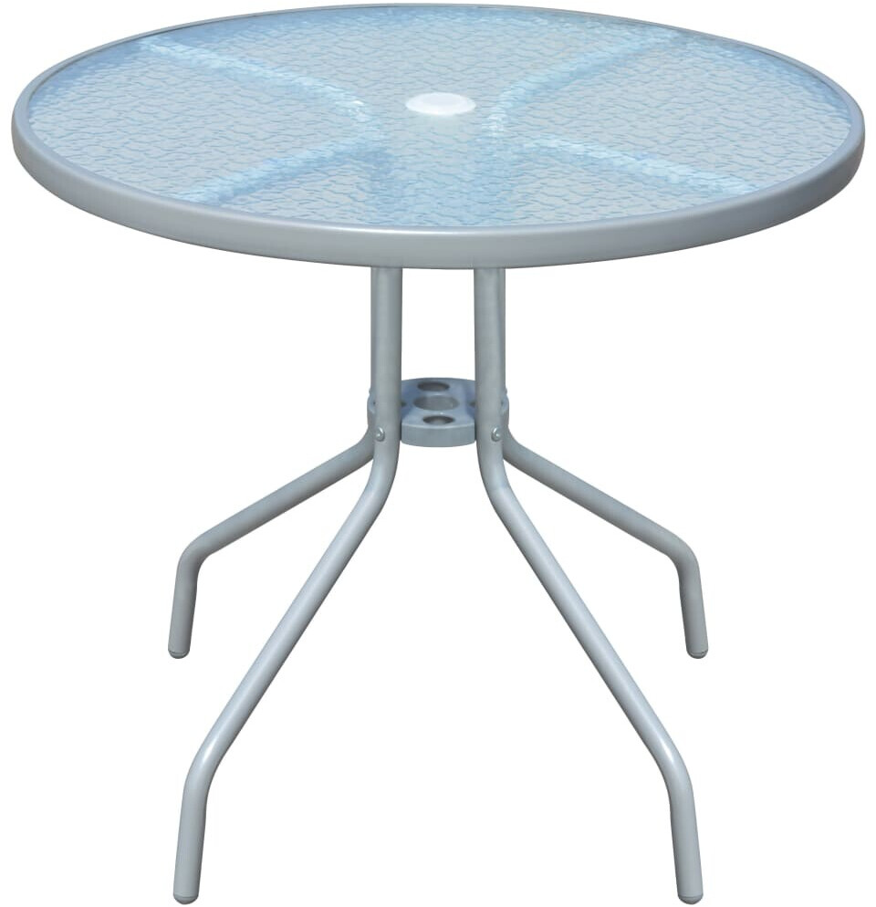 vidaXL Table de bistro 80x71 cm Acier gris