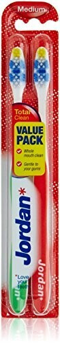 Jordan* Total Clean toothbrush #medium (2 pieces)