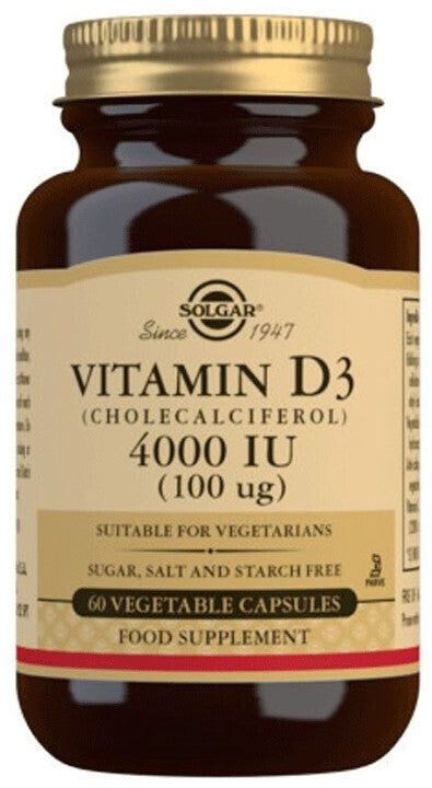 Solgar Vitamin D3 4000 IU capsules (60 pcs.)