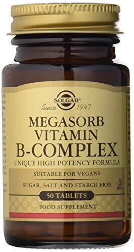 Solgar Megasorb Vitamin B-Complex tablets (50 pcs.)