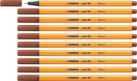 STABILO point 88 set of 10 (88/38) Red