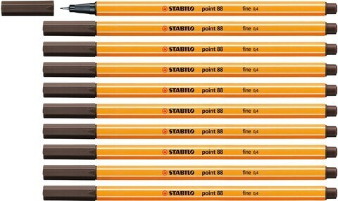 STABILO point 88 set of 10 (88/65) umbra