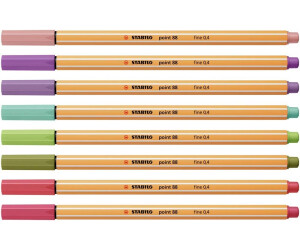 STABILO Point 88 - Bolígrafos fineliner de 0.016 in, juego de 30 colores :  Productos de Oficina 
