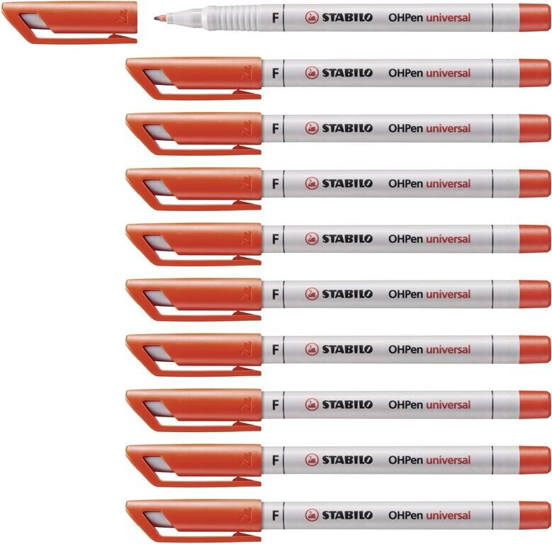 STABILO OHPen universal set of 10 (852/40) Red