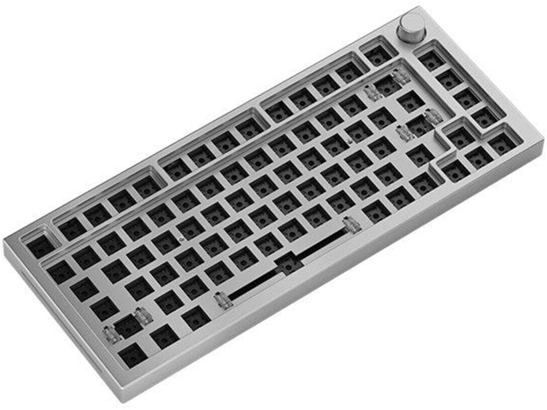 Glorious Gaming GMMK Pro blanc 75% TKL Barebone ISO-Layout argent