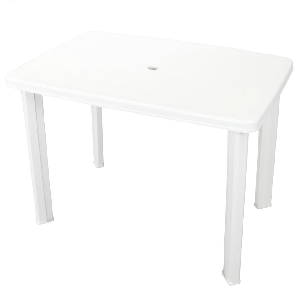 vidaXL Table de jardin 101x68x72 cm plastique blanc