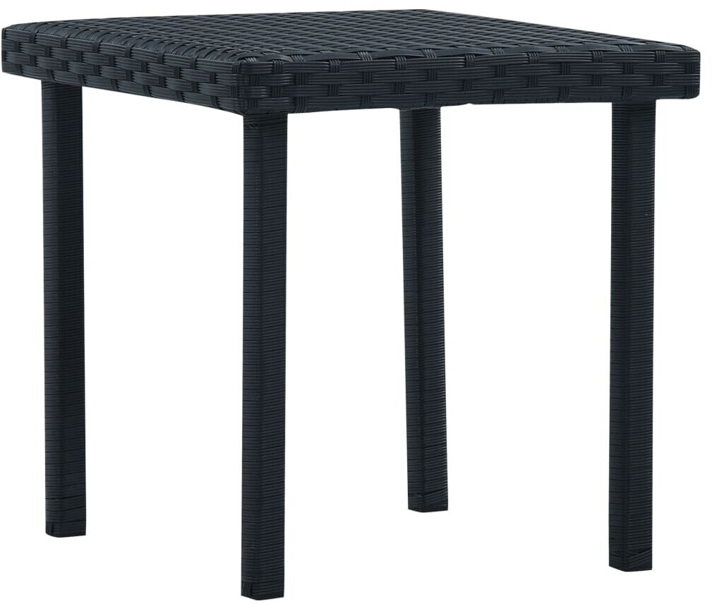 vidaXL Table à thé de jardin 40x40x40 cm Résine tressée noir
