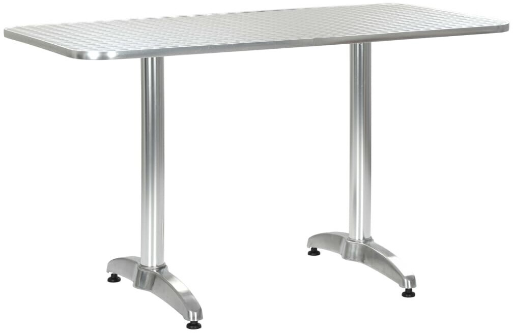 vidaXL Table de jardin Aluminium 120x60x70 cm argenté