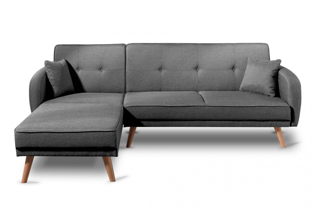 Best mobilier Canapé d'angle réversible Folke gris foncé