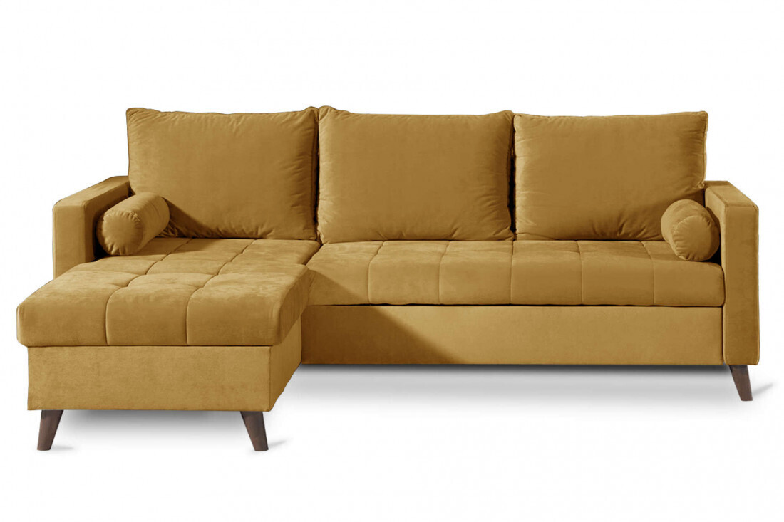 Best mobilier Canapé d'angle réversible Polar jaune