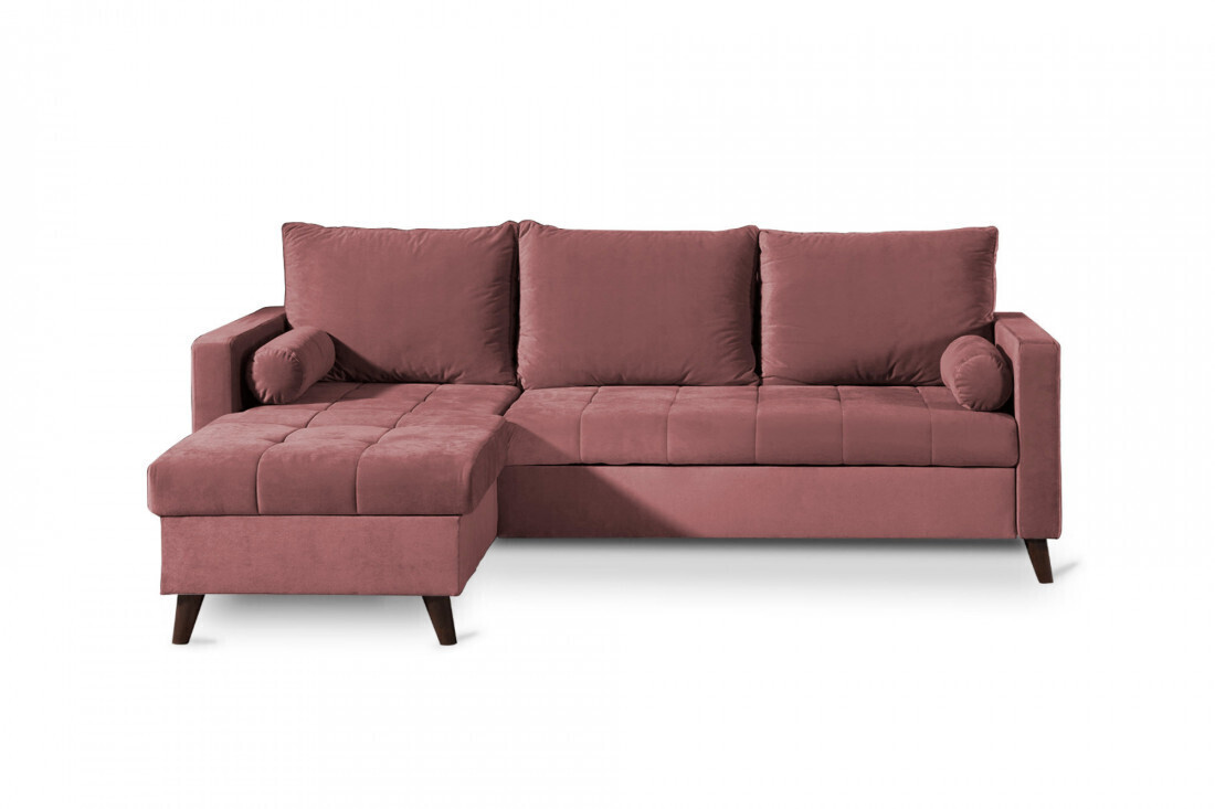 Best mobilier Canapé d'angle réversible Polar rose