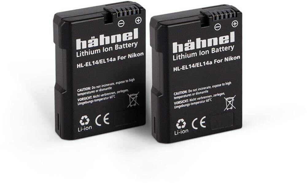 Hähnel Replacement Batteries for Nikon EN-EL14/EN-EL14a (1050mAh)