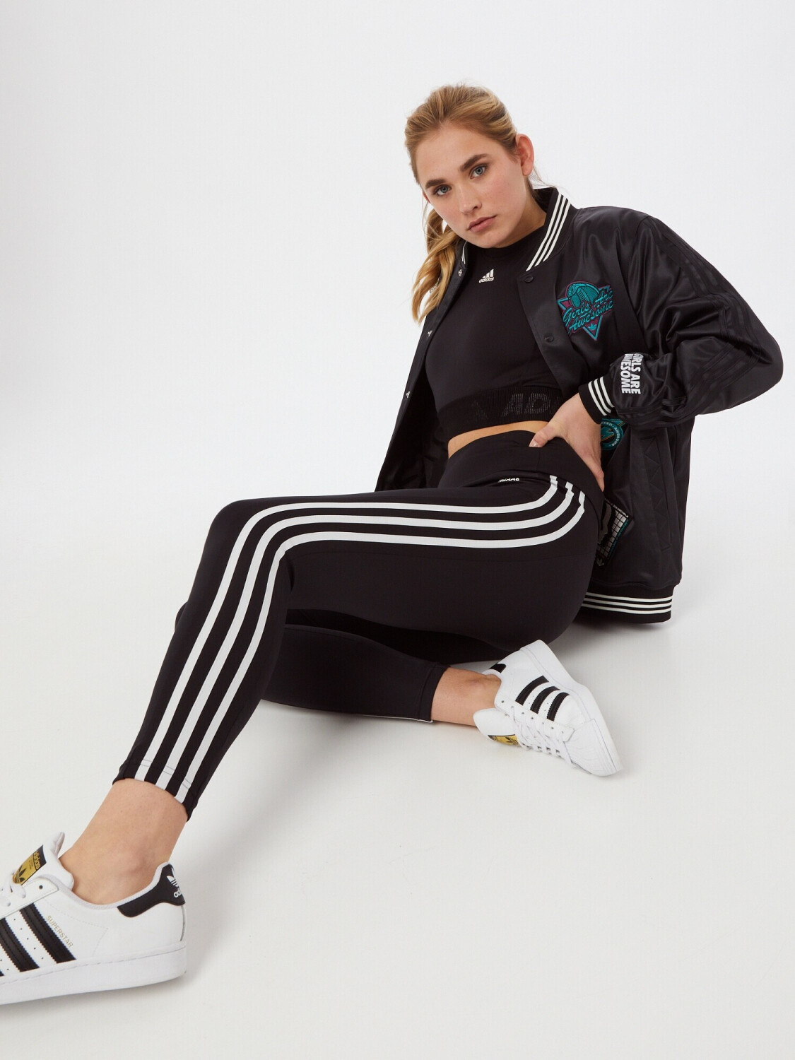 Adidas Designed To Move High-Rise 3-Stripes Sport 7/8-Tight black/white ab  € 21,60 | Preisvergleich bei