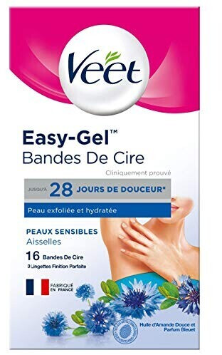 Veet Easy-Gel bandes de cire aisselles (16 pcs)