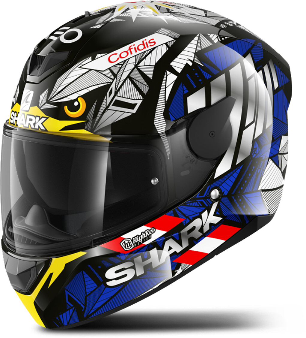 Photos - Motorcycle Helmet SHARK D-Skawl 2 Oliveira Falcao Black/Blue/Red 