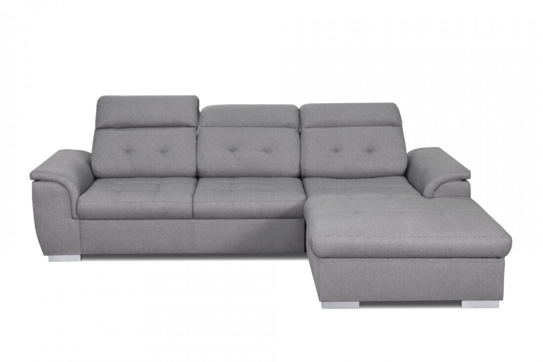 Best mobilier Canapé d'angle droit Eden gris clair