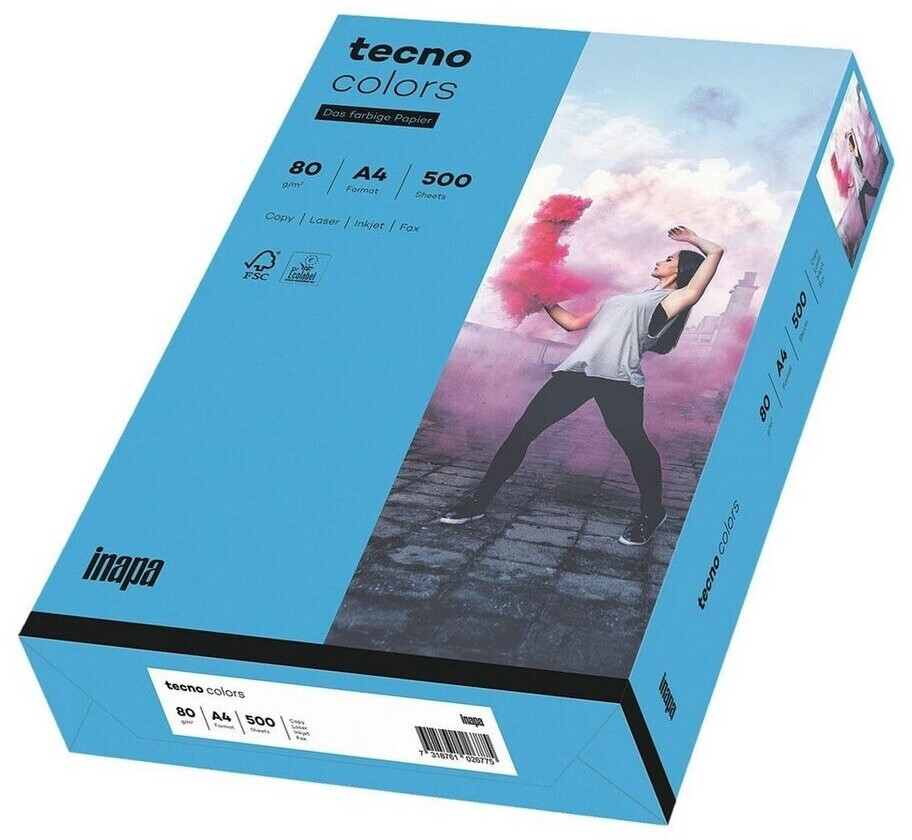 inapa tecno colors A4 80g intense blue