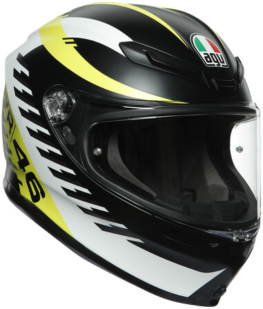 AGV K6 Max Vision Rapid 46 Black/White/Yellow Matt